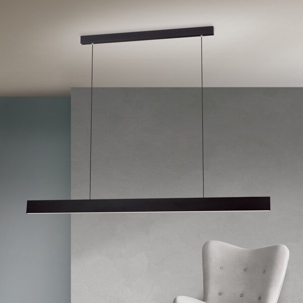 GIDEON modern LED függőlámpa , fekete, 2300lm