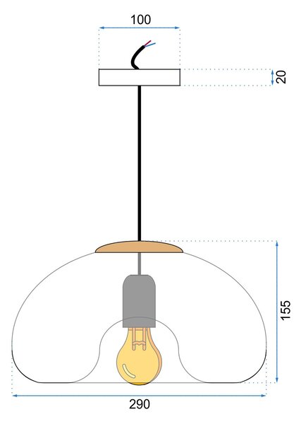 Toolight Szerszámlámpa, tükrös üveg mennyezeti lámpa 1xE27 APP322-1CP, ezüst, OSW-00419