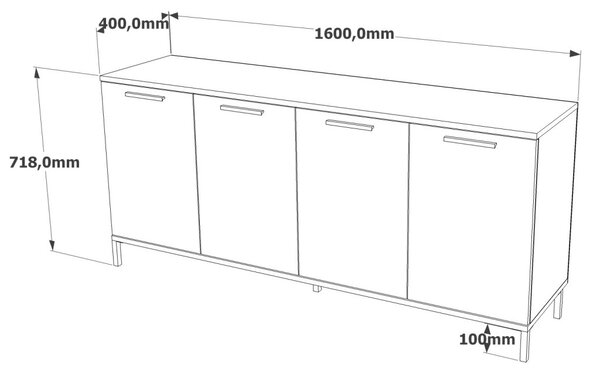 Komód, 160 cm – Rl4-Aa