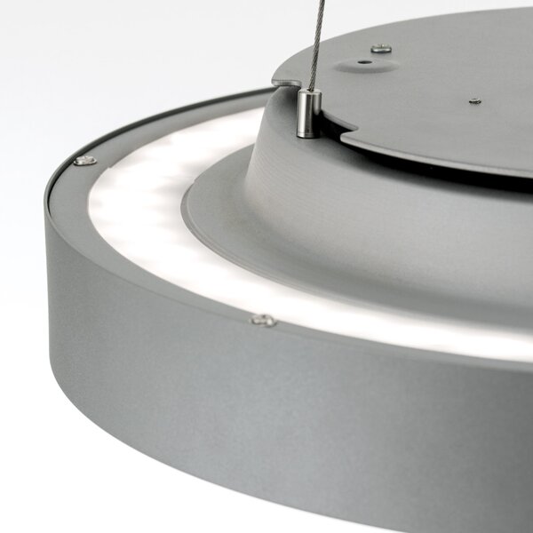 SPACE modern LED mennyezeti lámpa , titán, 4400lm
