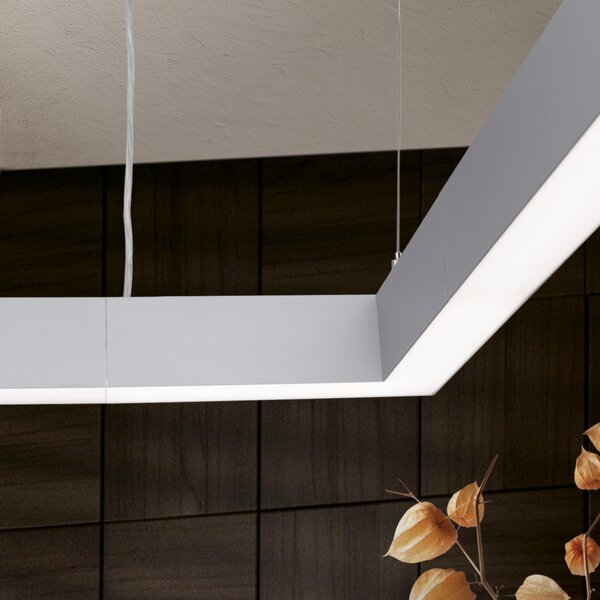 BROOKLYN modern LED függőlámpa , alumínium, 1300lm, szögletes, 30x30 cm ,3000K
