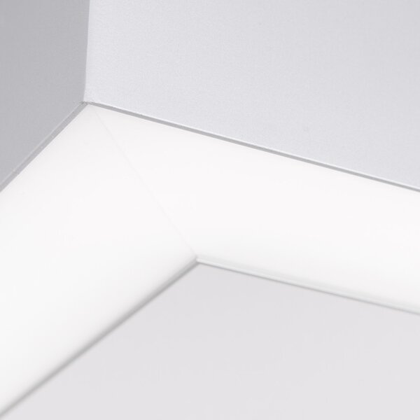 BROOKLYN modern LED függőlámpa , alumínium, 1300lm, szögletes, 30x30 cm ,3000K
