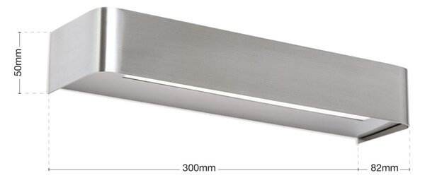BERNHARD modern LED fali lámpa , matt króm, 1400lm