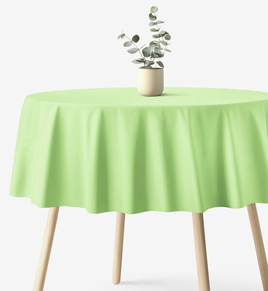 Goldea kör alakú pamut terítő - világoszöld Ø 100 cm
