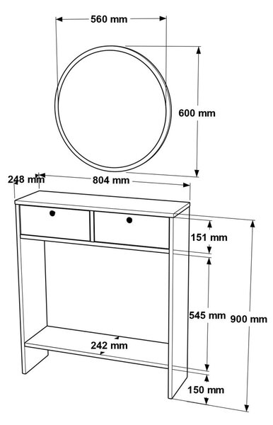 Komód, 80,4 cm