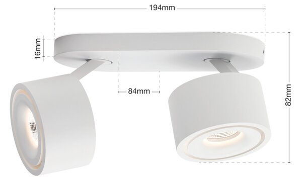 SPECTER modern CCT LED spot lámpa , fehér, 1400lm