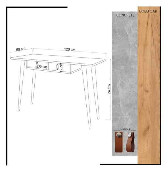 Soomin íróasztal, 120 cm