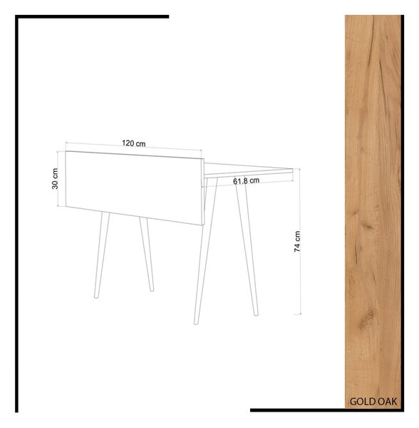 Imma íróasztal, 120 cm