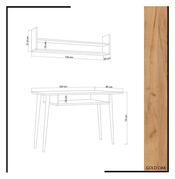 Muty íróasztal, 120 cm