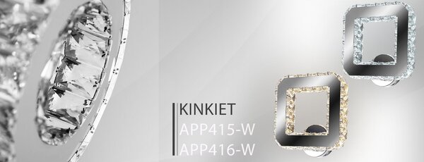 Fali LED kristály lámpa APP415-W (meleg) APP416-W (semleges)
