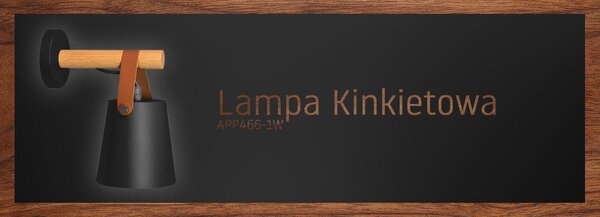Fali lámpa APP466-1W fekete