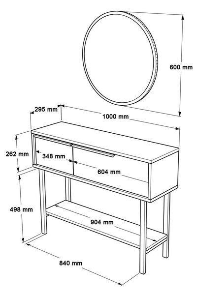 Komód, 100 cm – On12-W