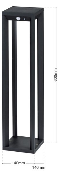 VOLTA LED kültéri lámpa antracit, 660lm, 60 cm