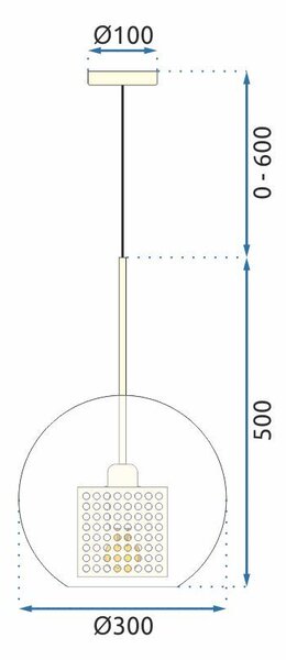 Mennyezeti lámpa APP556-1CP 30cm üveg arany