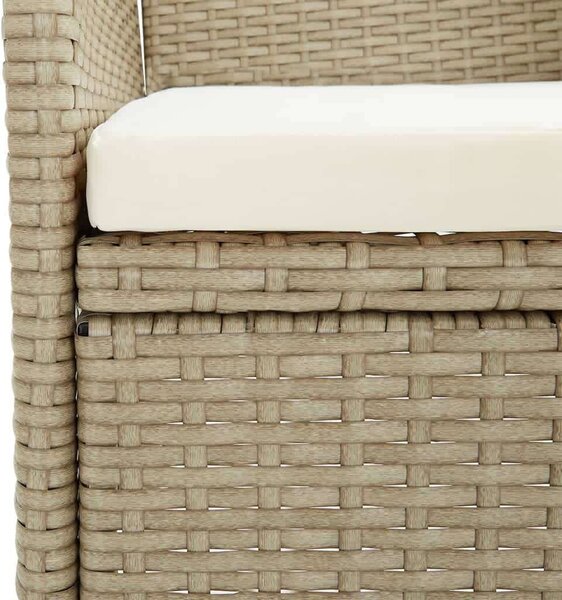 VidaXL Polyrattan Kerti Étkezőgarnitúra - 7 részes - Bézs
