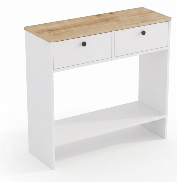 Modera komód, zafír tölgy-fehér, 90 cm