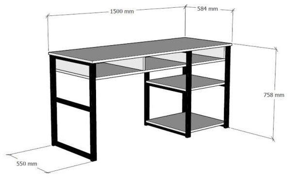 Emro íróasztal, 150 cm – TR835PUQ3826