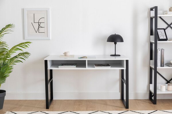Misto íróasztal, fehér, 120 cm