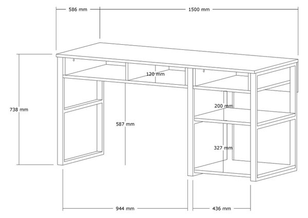 Emro íróasztal, 150 cm – TR835PUQ6276
