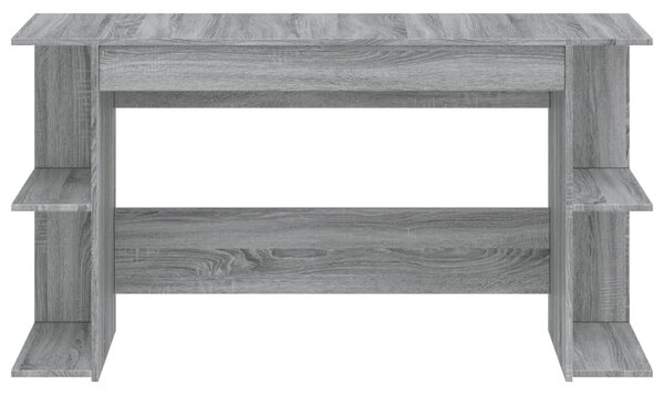 Szürke sonoma színű szerelt fa íróasztal 140x50x75 cm