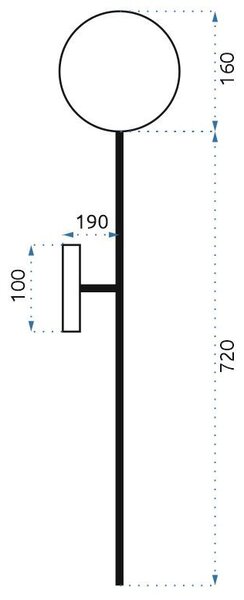 Fali Lámpa APP582-1W Arany 90 cm