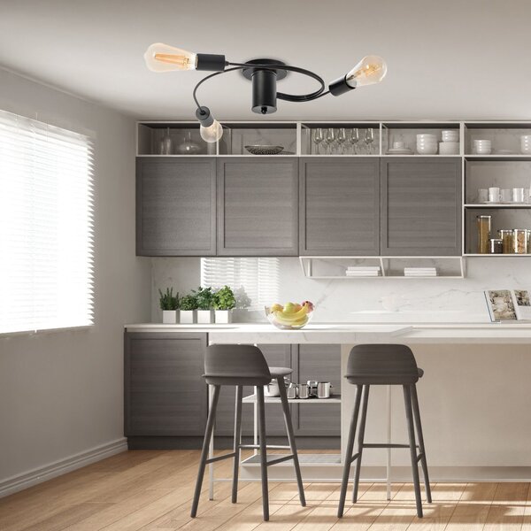 Mennyezeti lámpa Loft APP742-3C 3 ágú fekete