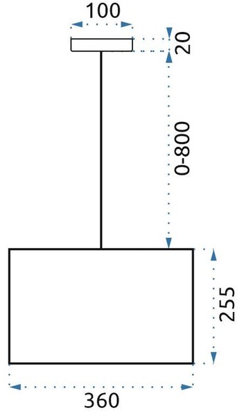 Mennyezeti függő lámpa APP619-1CP 36cm fekete arany