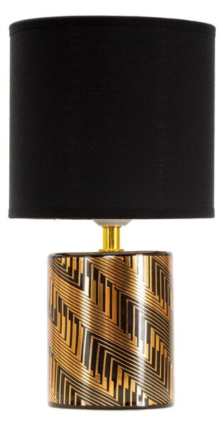 Asztali lámpa 28 cm, fekete, arany - CALIA