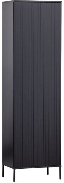 Hoorns Gravia fekete fenyő szekrény 210 x 60 cm