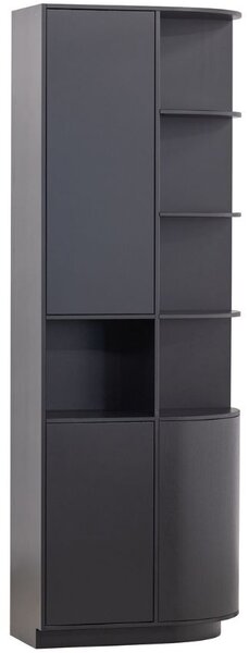 Hoorns Frederica fekete fenyő moduláris könyvespolc 210 x 78 cm, jobb