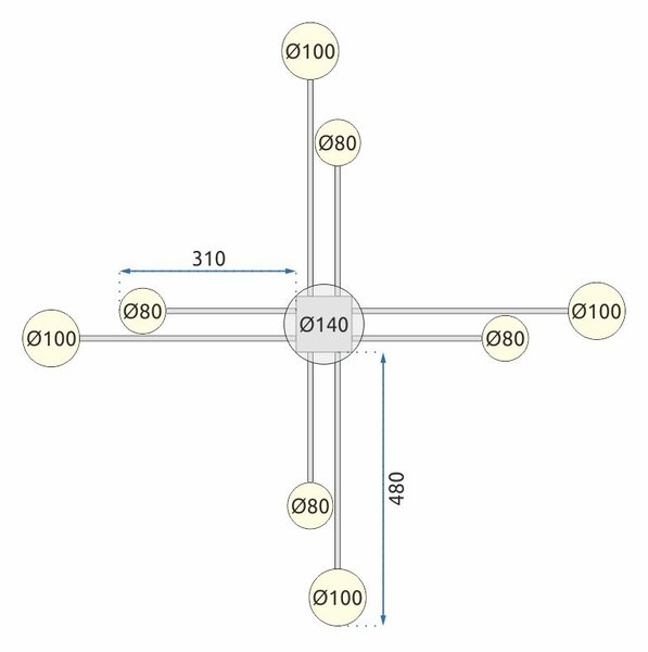 Mennyezeti LED lámpa APP523-8C fekete + távirányÍTÓ