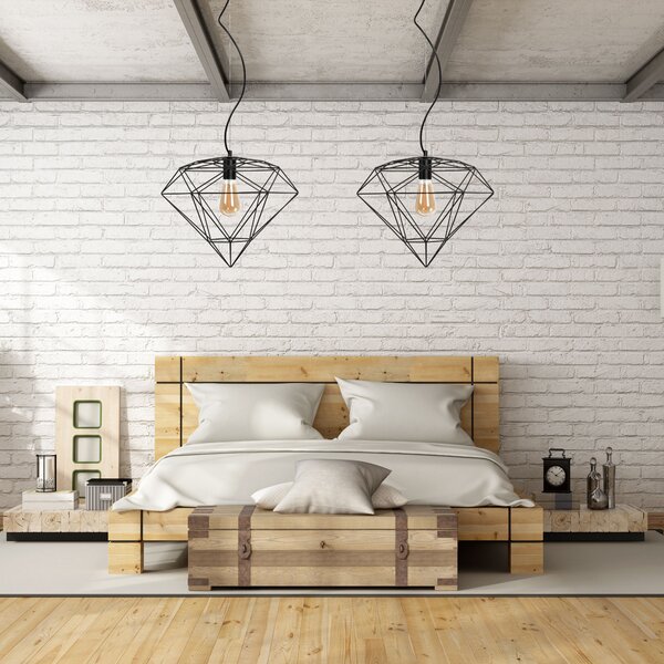 Függő lámpa DIAMENT METAL LOFT BLACK APP563-1CP