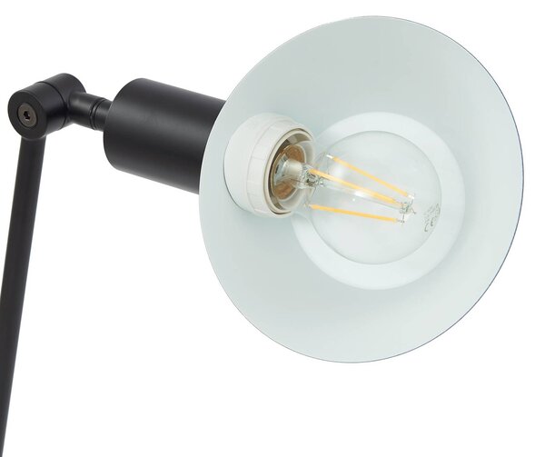 Lindby Corali asztali lámpa, fekete, fém, magasság 64cm, Fekete, Nappali / Étkező, fém, Modern