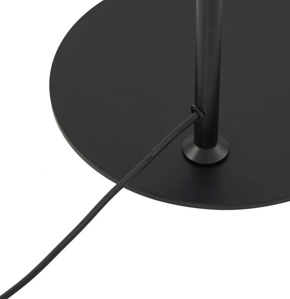 Lindby állólámpa Corali, fekete, fém, magasság 176.5cm, Fekete, Nappali / Étkező, fém, Modern