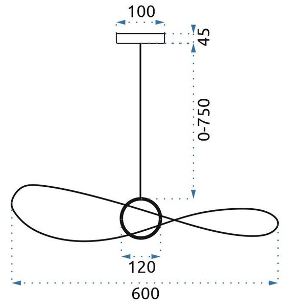 Mennyezeti LED lámpa 60cm APP651-1CP