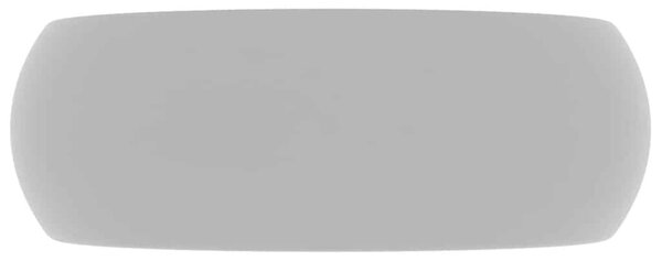 Kerek matt világosszürke kerámia luxus mosdókagyló 40 x 15 cm