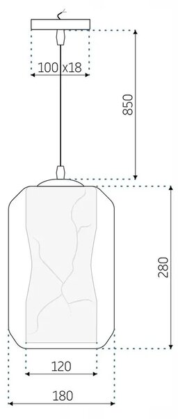 Mennyezeti lámpa APP909-1CP Fehér MARBLE