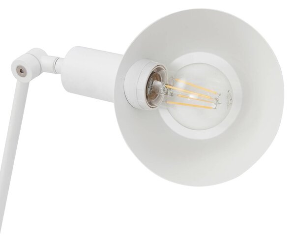 Lindby Corali asztali lámpa, fehér, fém, magasság 64cm, Fehér / opál, Nappali / Étkező, fém, Modern