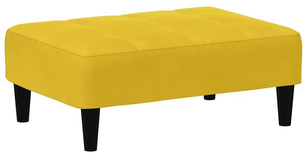 Sárga bársony lábzsámoly 77x55x31 cm