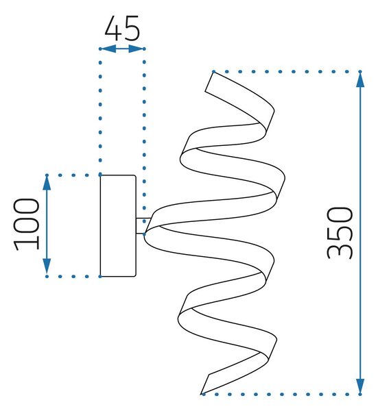 LED fali lámpa APP826-W SPRING Matt fekete