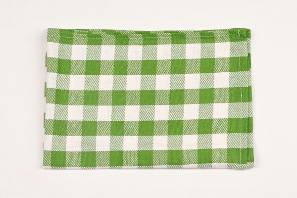Dobrý Textil Pamut kendő KARIN - Zöld / fehér