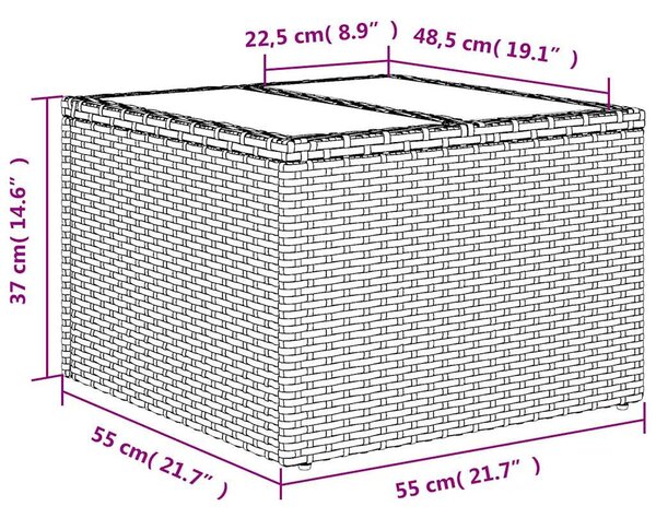 7 részes világosszürke polyrattan kerti ülőgarnitúra párnákkal