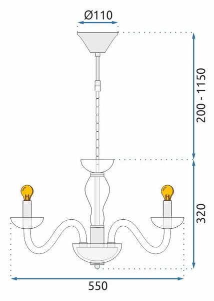 Mennyezeti lámpa APP1081-6CP