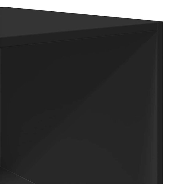 Fekete szerelt fa ruhásszekrény 100 x 50 x 200 cm