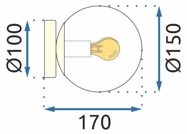 Mennyezeti lámpa APP1156-1C Arany