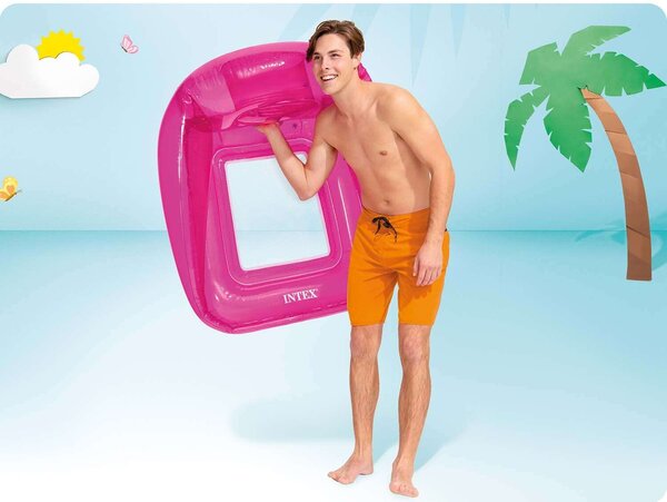 Úszószék matrac rózsaszín intex 56802