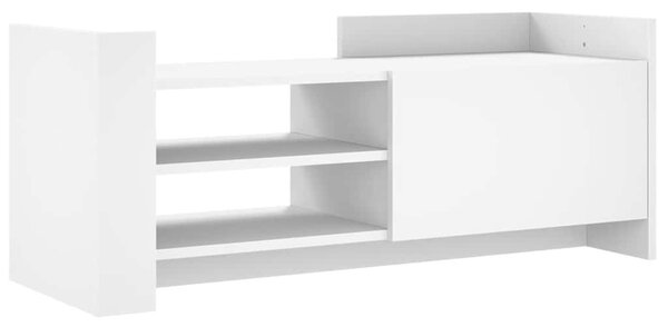 Fehér szerelt fa TV-szekrény 100 x 35 x 40 cm