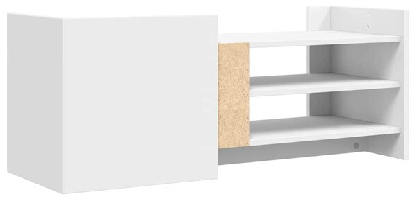 Fehér szerelt fa TV-szekrény 100 x 35 x 40 cm