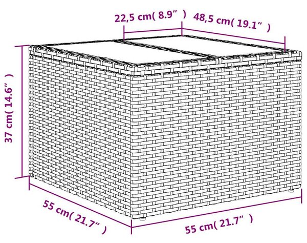 6 részes világosszürke polyrattan kerti ülőgarnitúra párnákkal