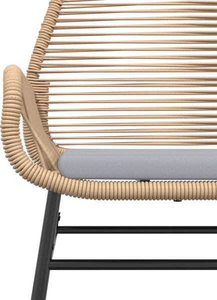 2 db barna polyrattan kerti szék párnákkal